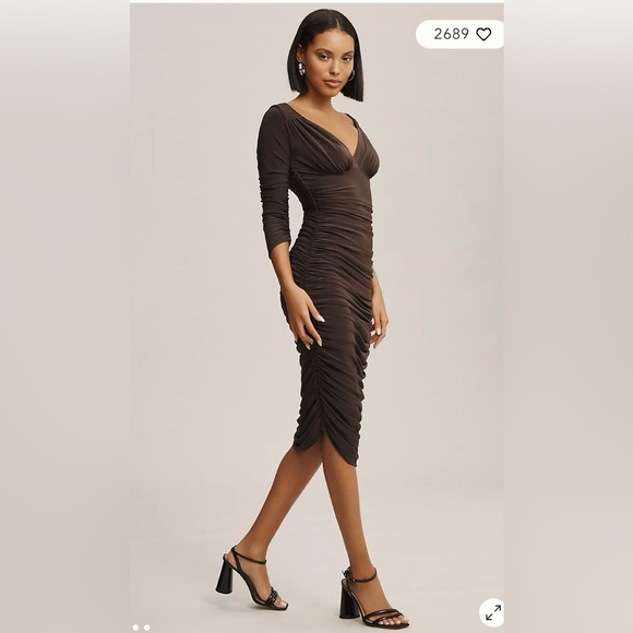 MAGNIFICENT NORMA KAMALI RUCHED DRESS. LIKE NEW - Picture 1 of 8